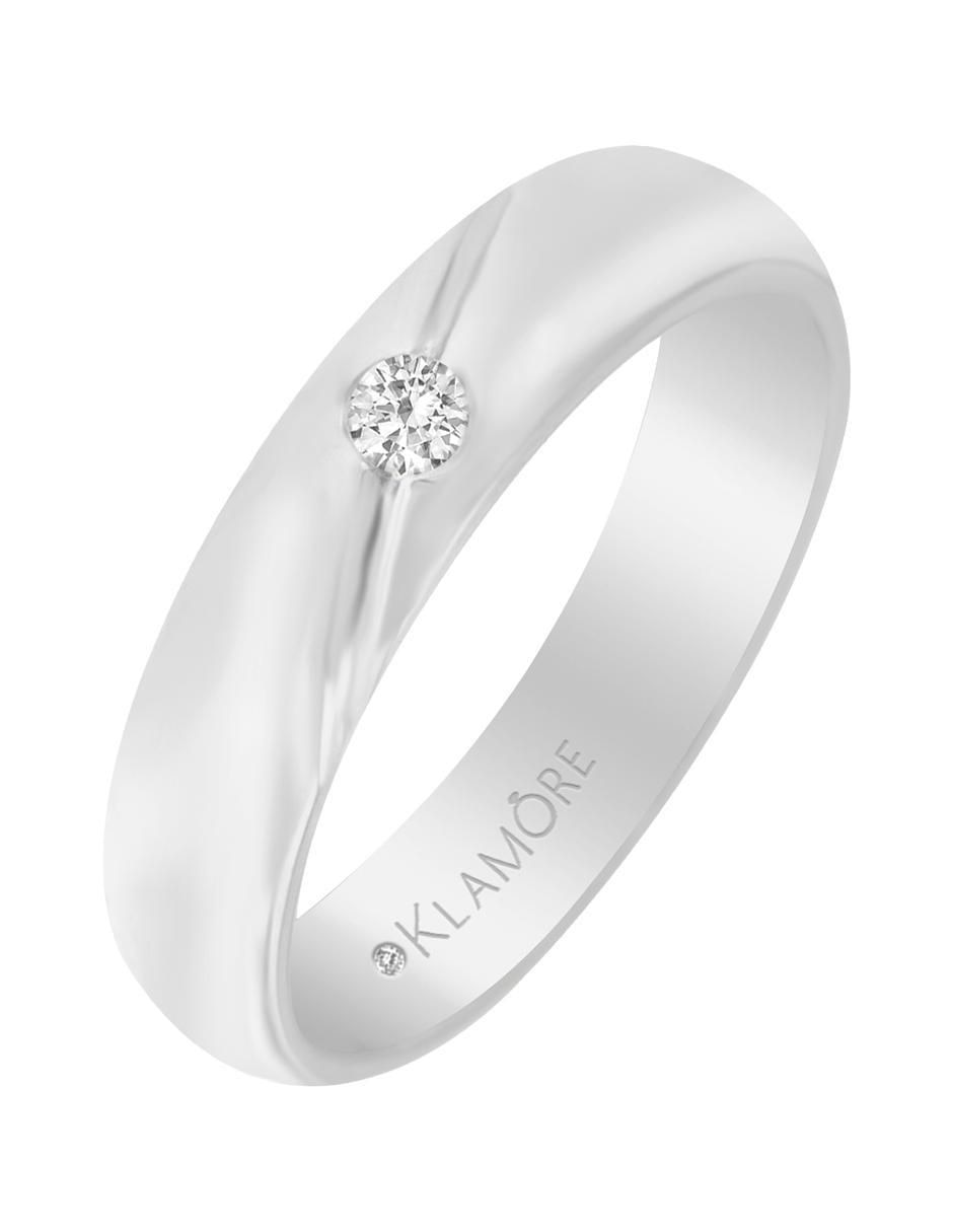Argolla de oro 14 k Leticia diamante 3