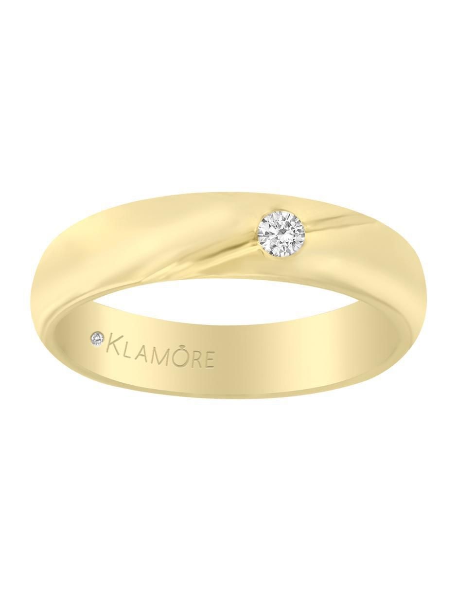 Argolla de oro 14 k Leticia diamante