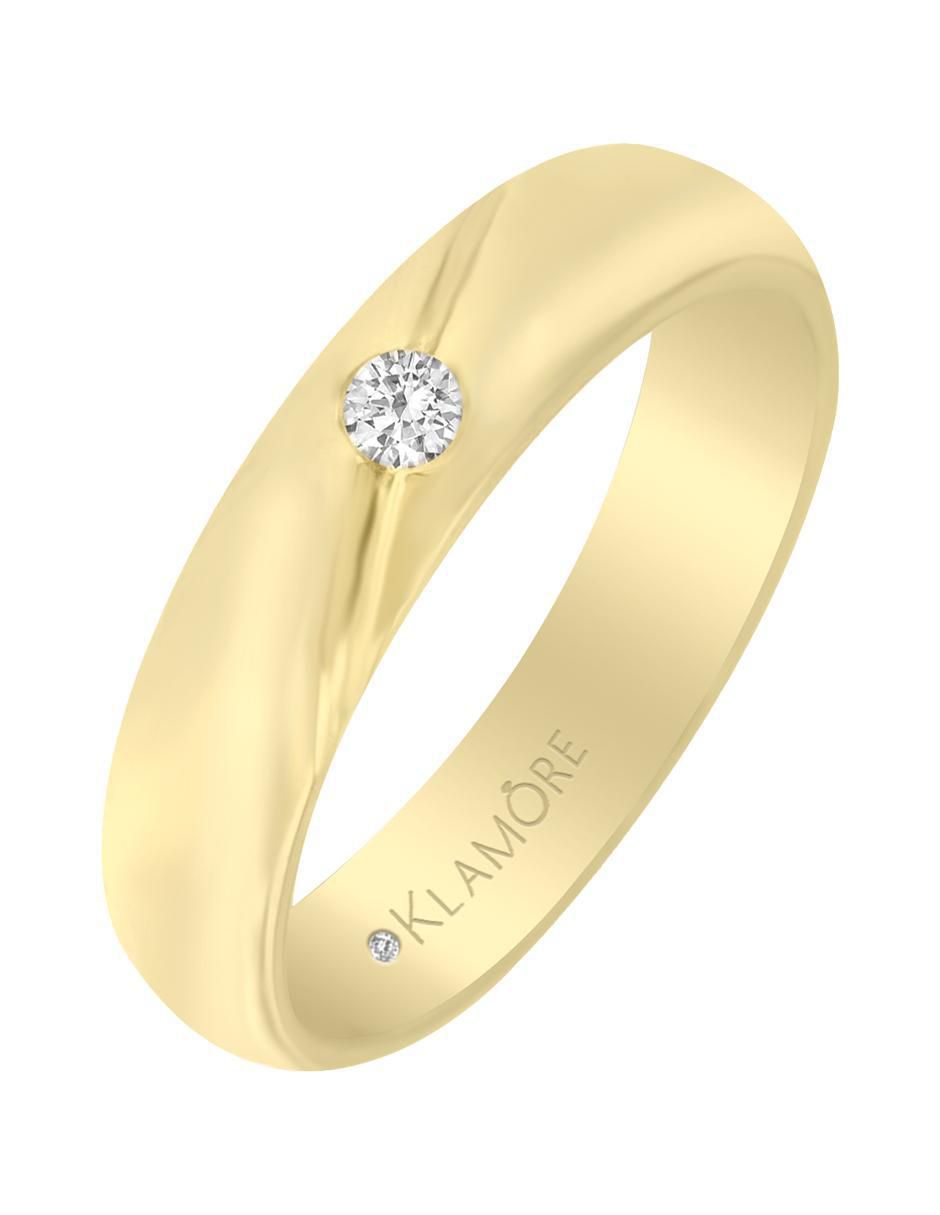 Argolla "de" oro 14 k klamore leticia diamante