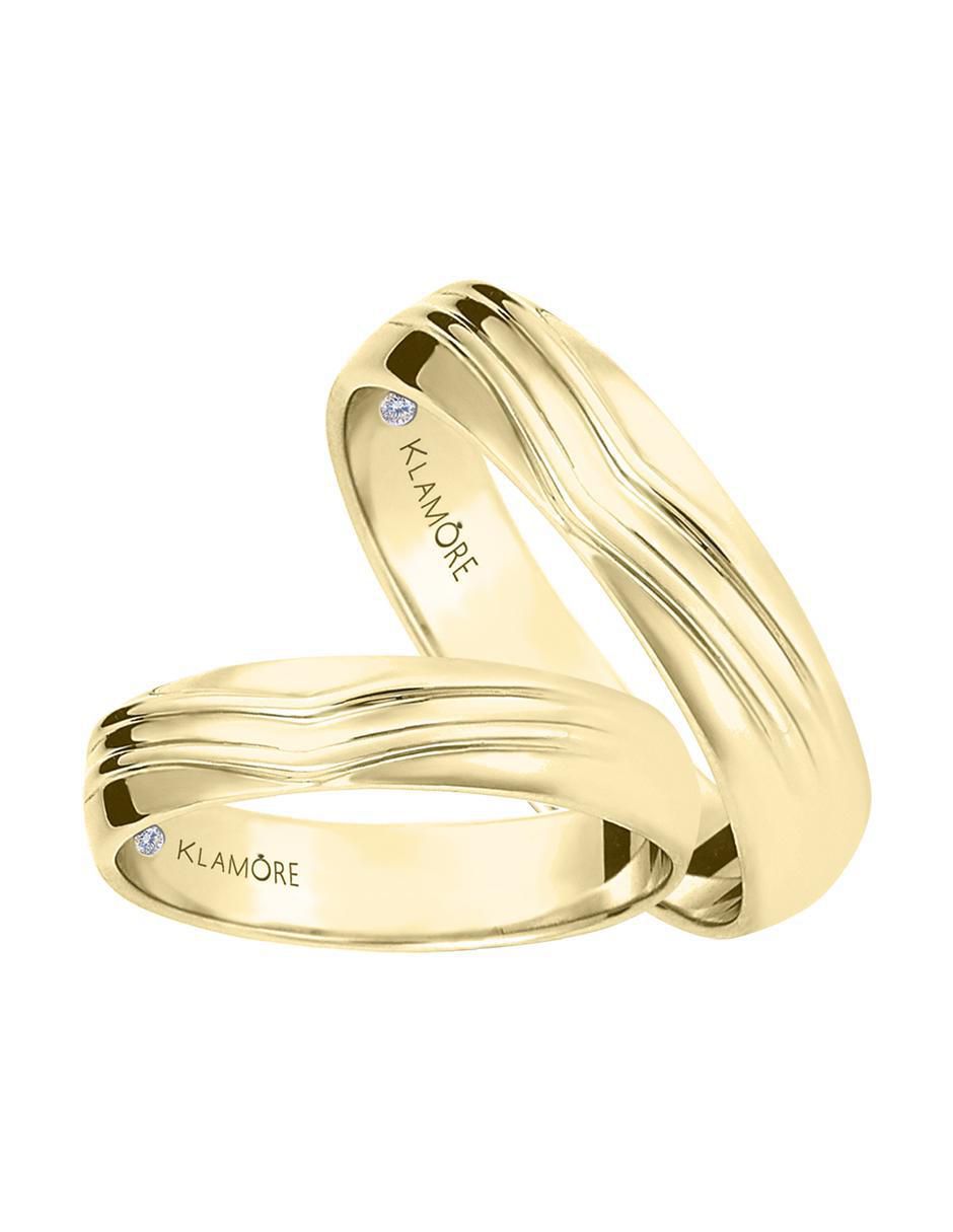 Argolla "de" oro 14 k klamore miloro sin gema