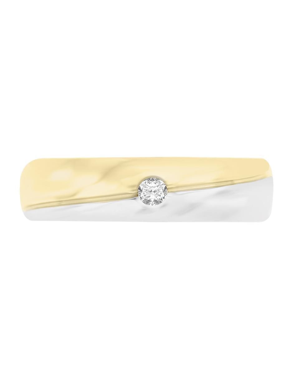 Argolla de oro 14 k diamante