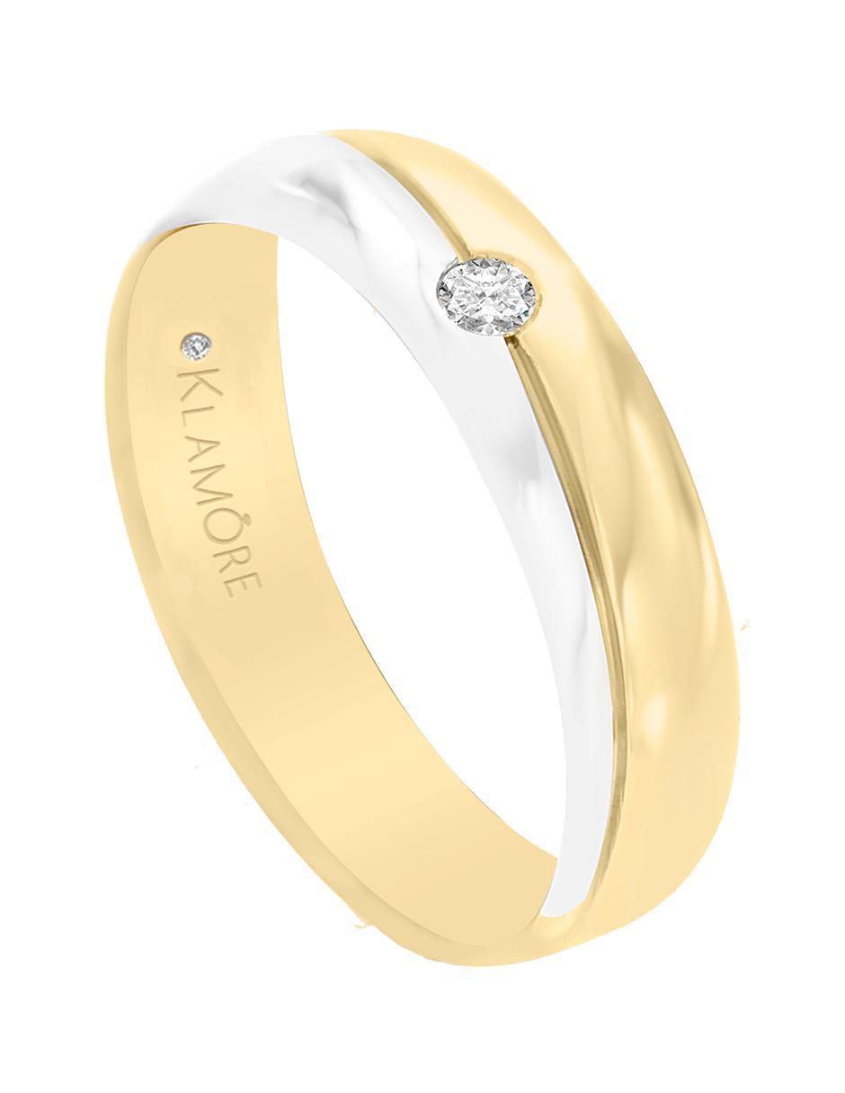 Argolla de oro 14 k diamante 2