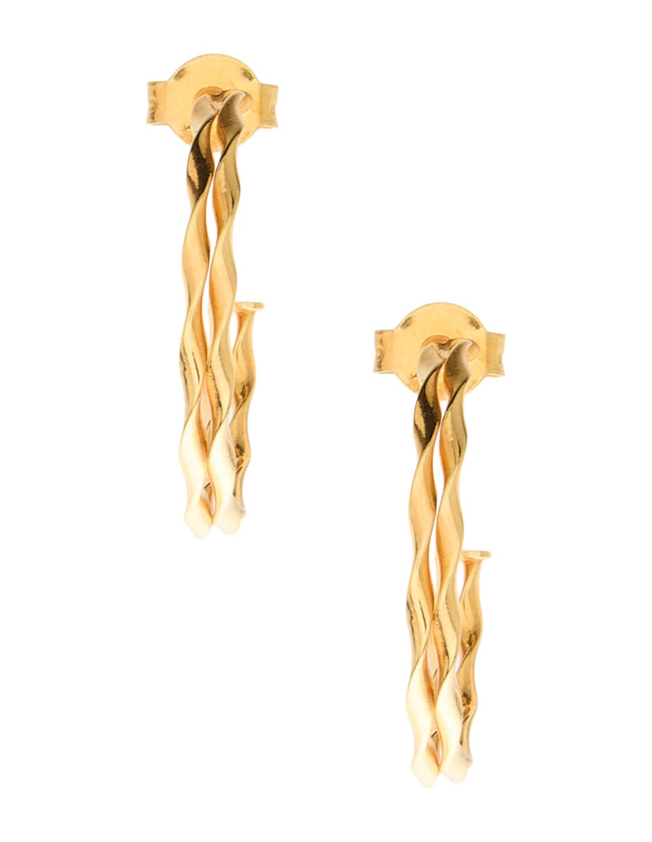 Arracadas de oro 14 K con acabado brillante