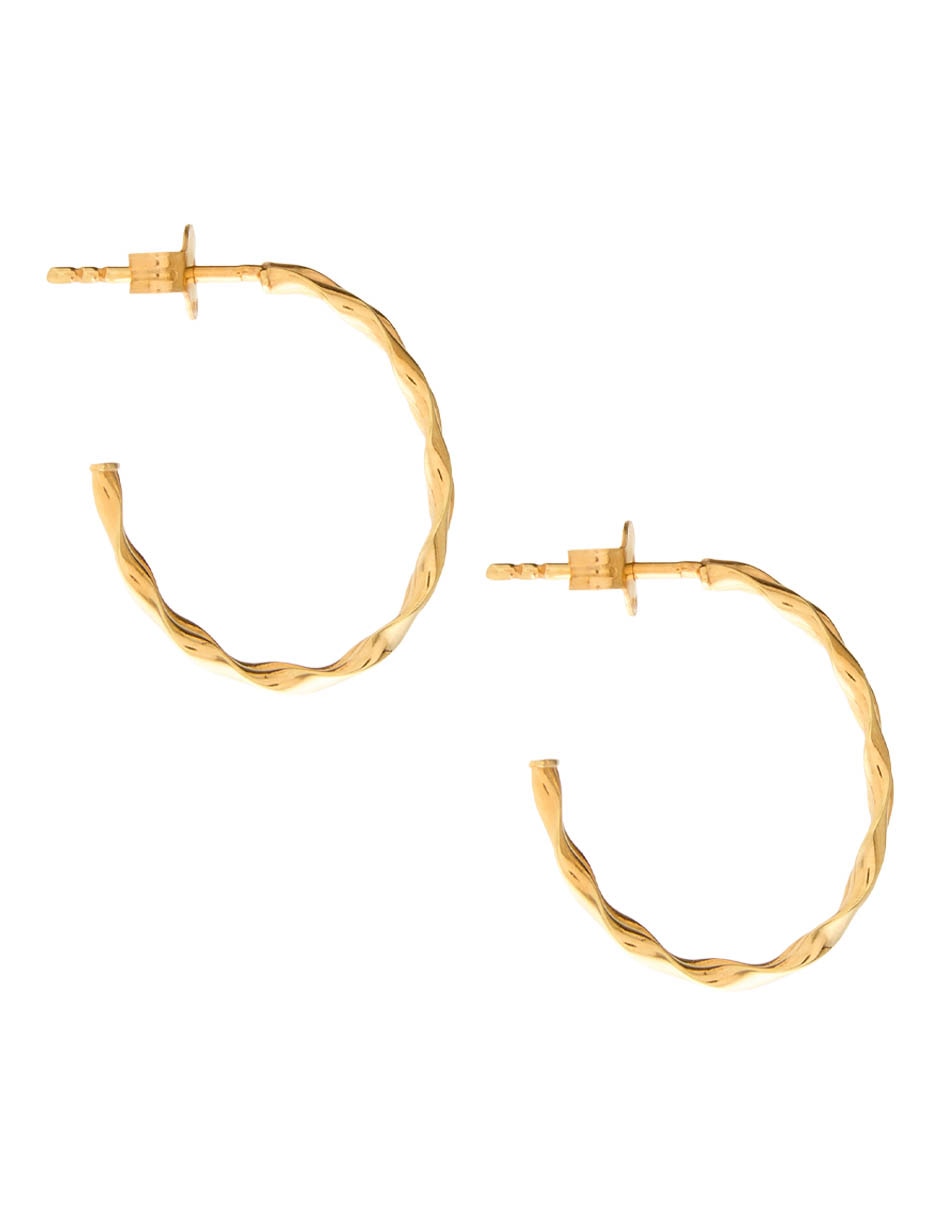 Arracadas de oro 14 K con acabado brillante 3