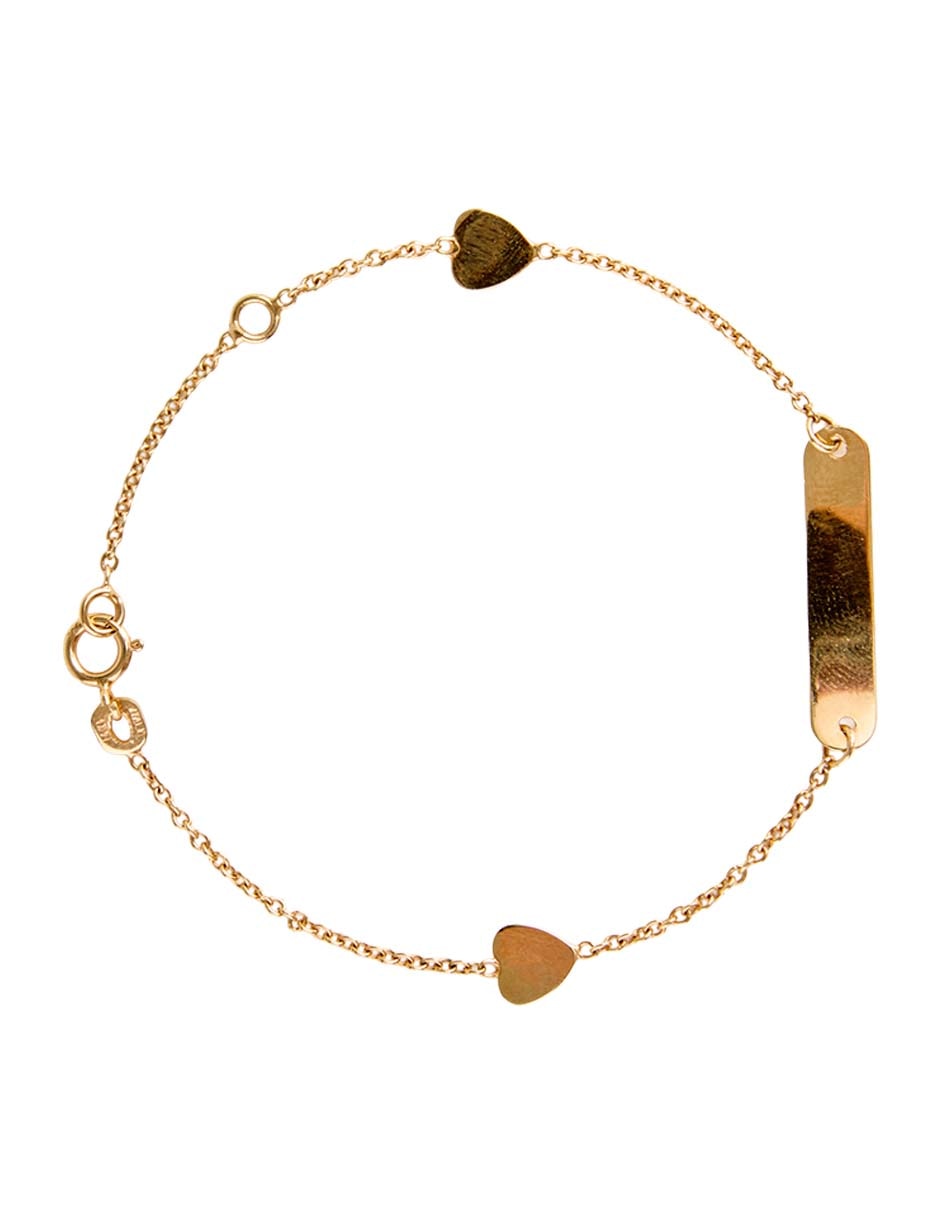 Pulsera de oro 14 k con acabado pulido