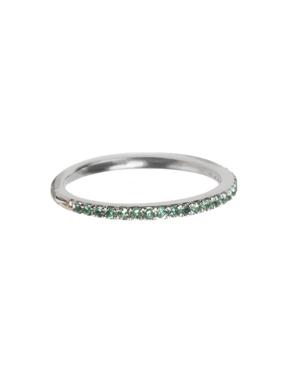 Anillo 14 k de oro esmeralda brillante