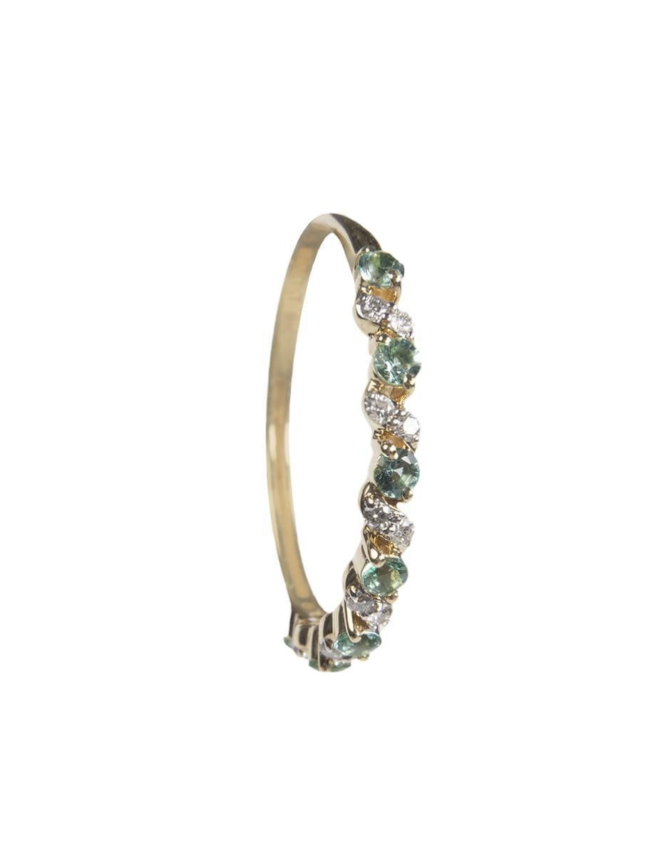 Anillo "de (si aplica)" redondo lucie churumbelas sin temática 14 k "de" oro esmeralda y diamante