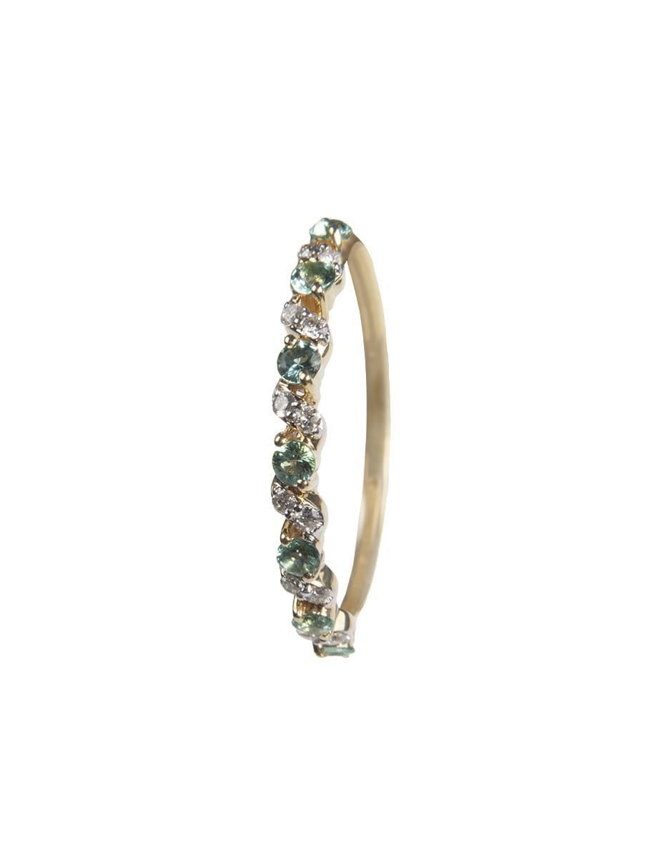 Anillo "de (si aplica)" redondo lucie churumbelas sin temática 14 k "de" oro esmeralda y diamante