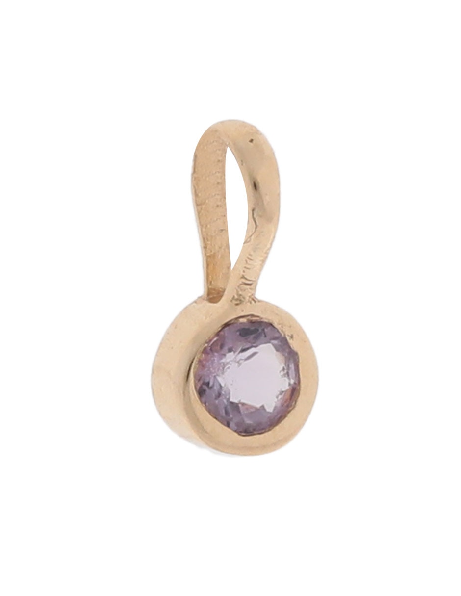 Charm circular de oro amarillo 14 K 2