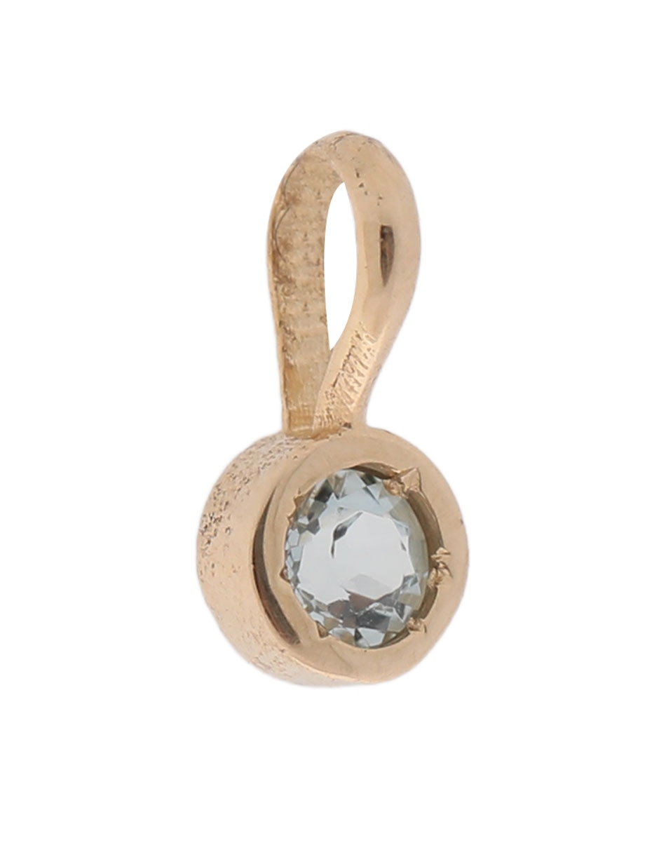 Charm circular de oro amarillo 14 K 2