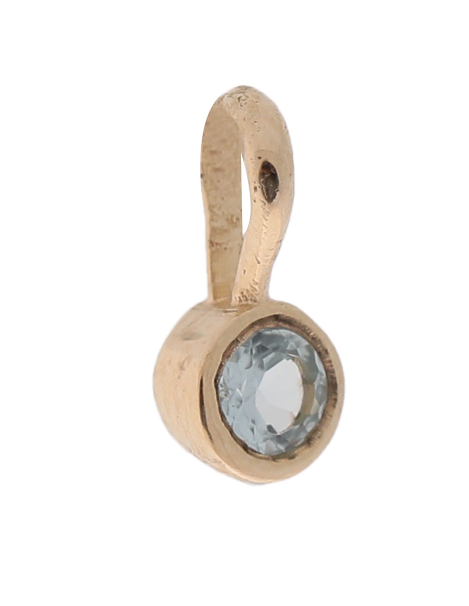 Charm circular de oro amarillo 14 K 2