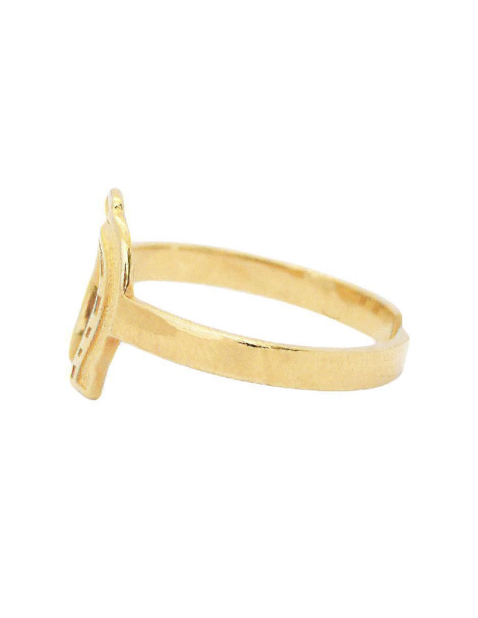 Anillo Elegancia Equina de plata P 925 con acabado baño de oro 2