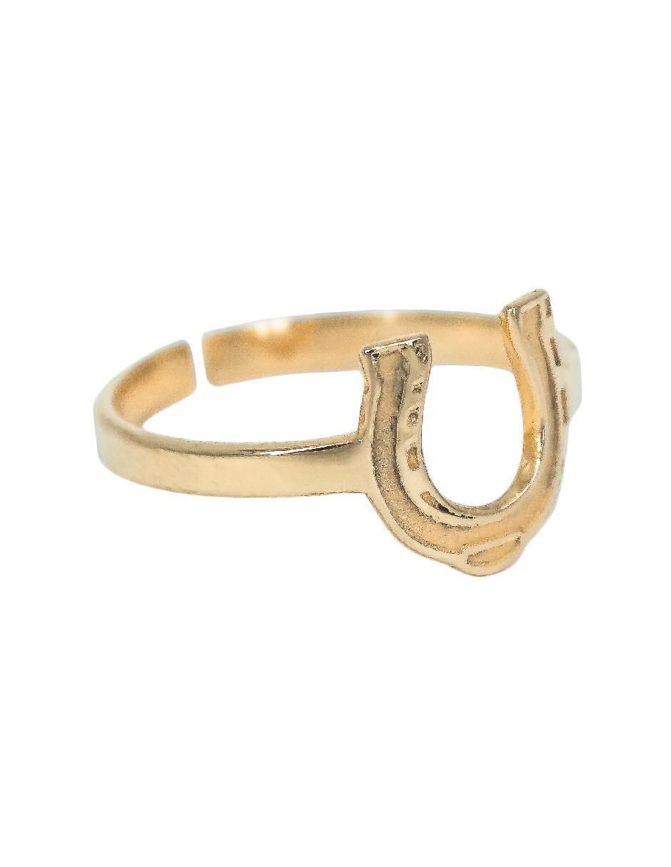 Anillo Elegancia Equina de plata P 925 con acabado baño de oro 3