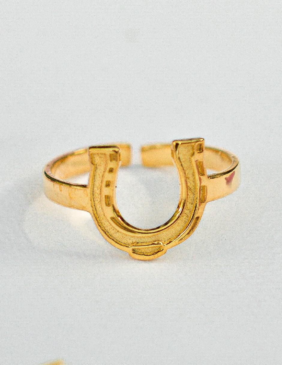 Anillo Elegancia Equina de plata P 925 con acabado baño de oro 6