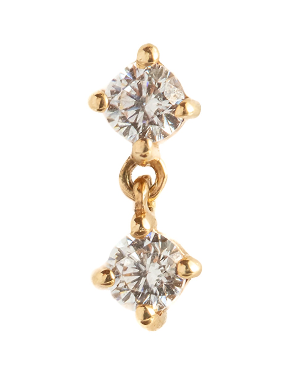 Piercing redondo Ero Jewelry de oro 14 K con acabado pavé Piercing redondo Ero Jewelry de oro 14 K con acabado pavé
