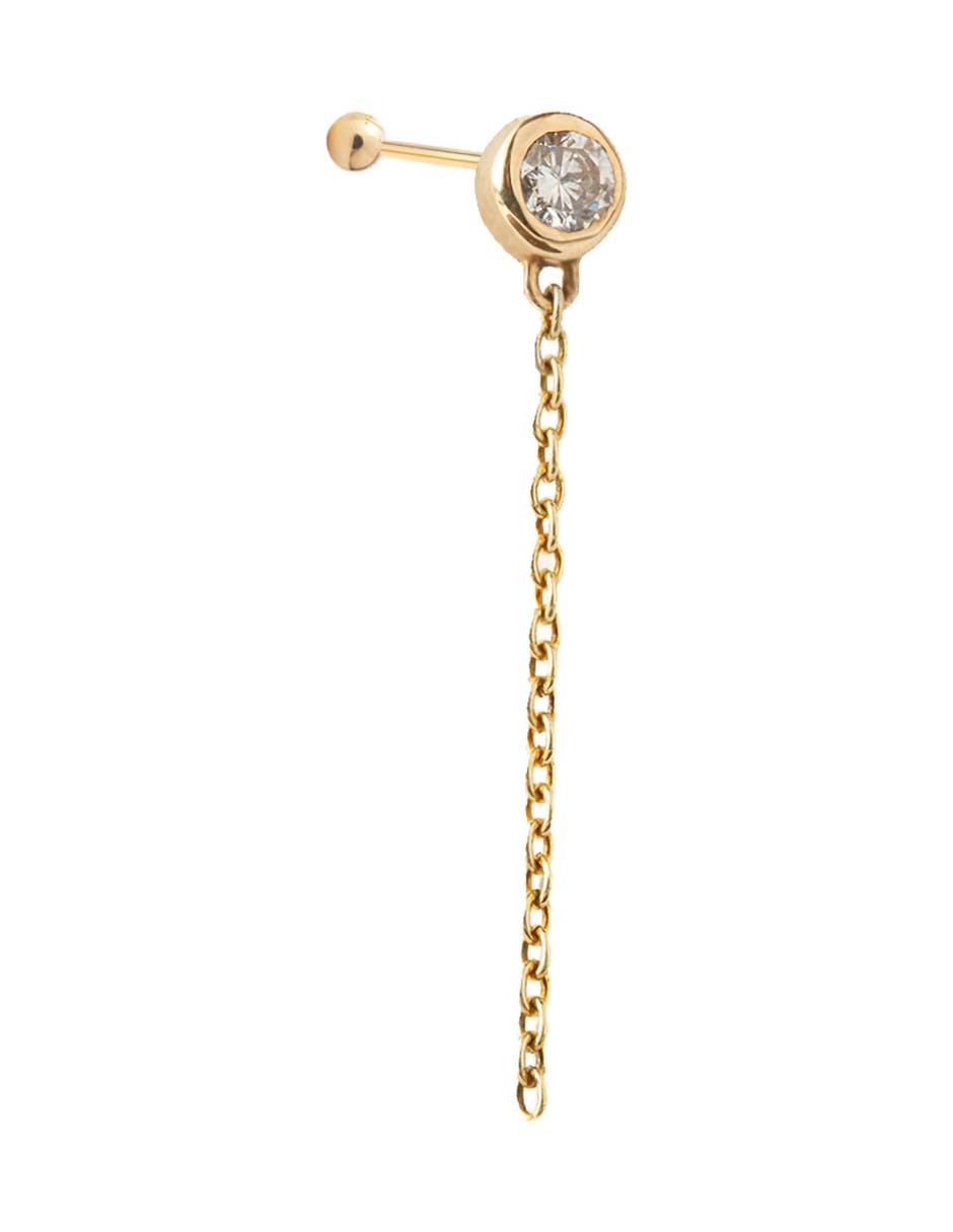 Piercing redondo Ero Jewelry de oro 14 K con acabado pavé zirconia 2