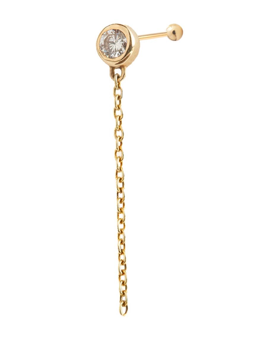 Piercing redondo Ero Jewelry de oro 14 K con acabado pavé zirconia 3