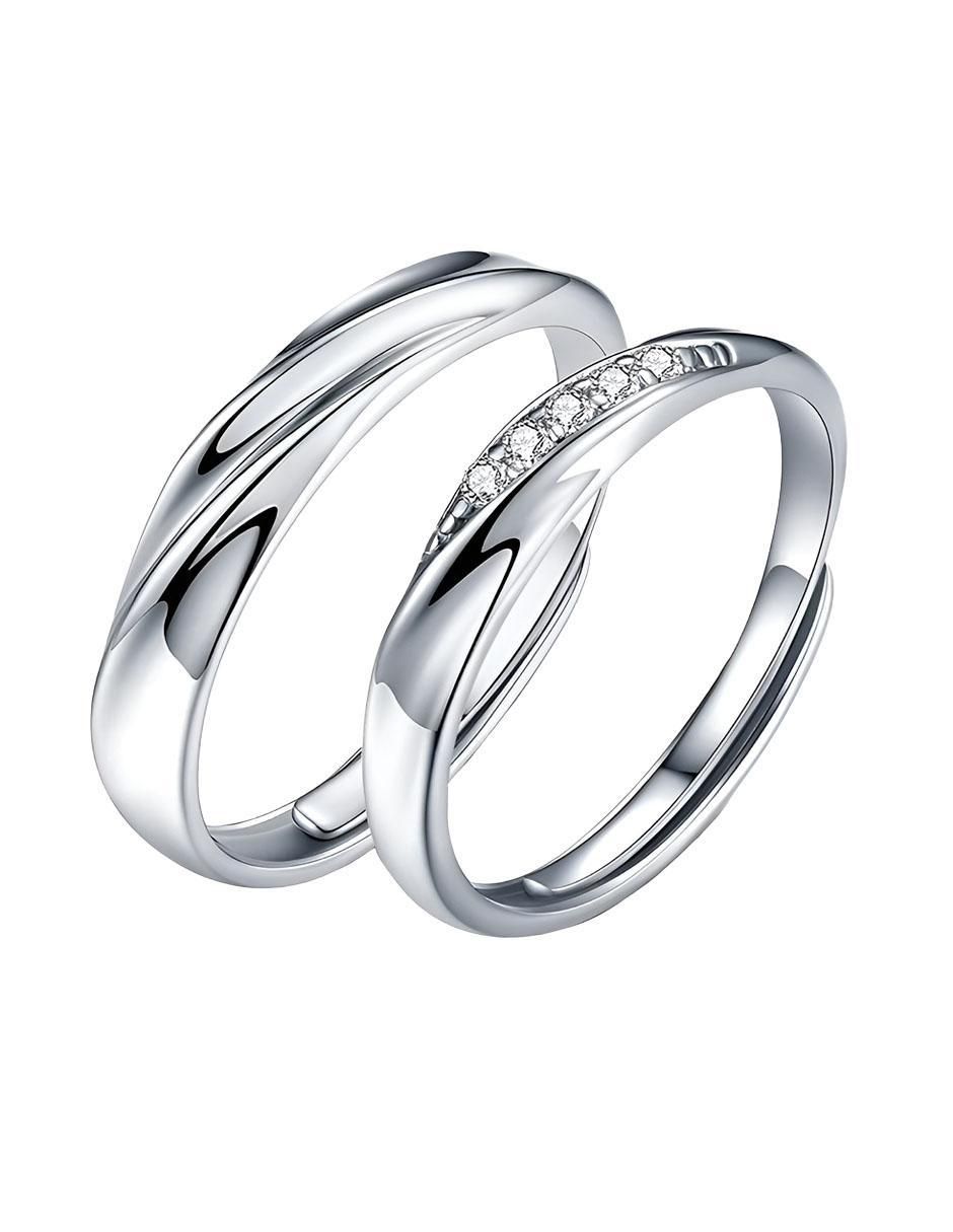 Set anillo P 925 de plata zirconia brillante