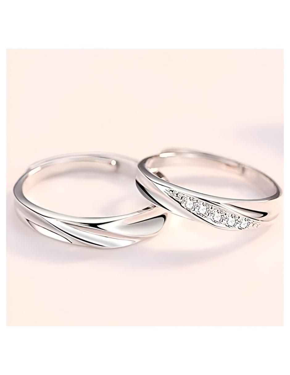Set anillo P 925 de plata zirconia brillante 2