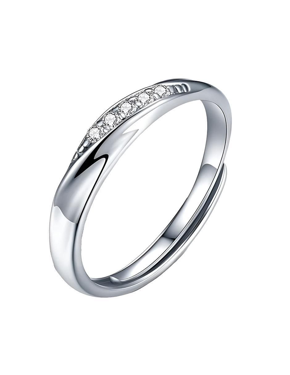 Set anillo P 925 de plata zirconia brillante 4