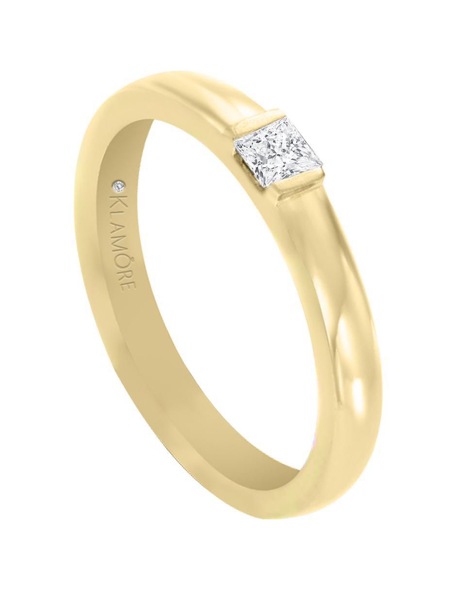 Argolla de oro 14 k Naty diamante 3