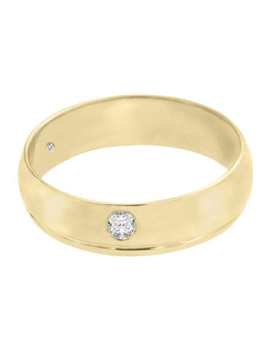 Argolla de oro 14 k Lepus diamante
