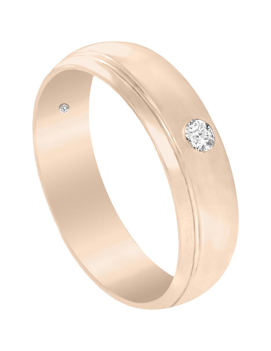 Argolla de oro 14 k Lepus diamante 3