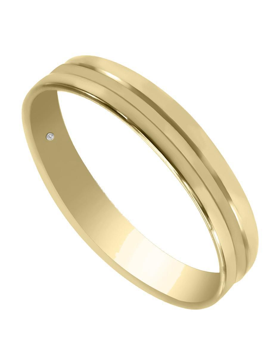 Argolla "de" oro 14 k essenza brina sin gema