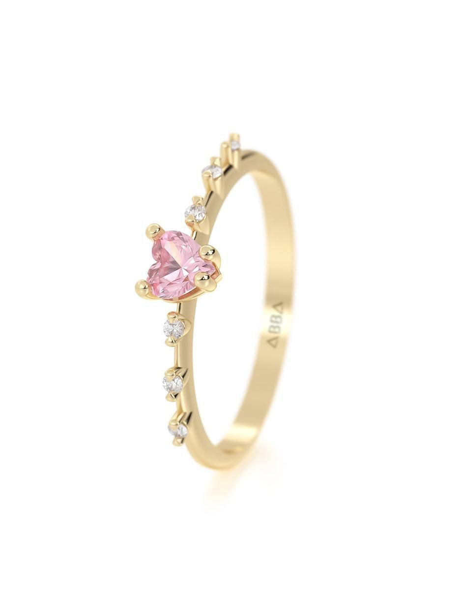 "de (si aplica)" corazón abba joyas sin familia sin temática 14 k "de" oro zirconia