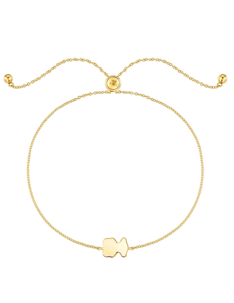 Pulsera de oro 18 K 1950 con acabado liso