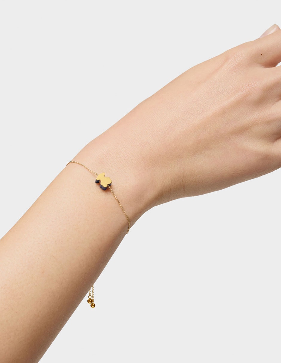 Pulsera de oro 18 K 1950 con acabado liso 6
