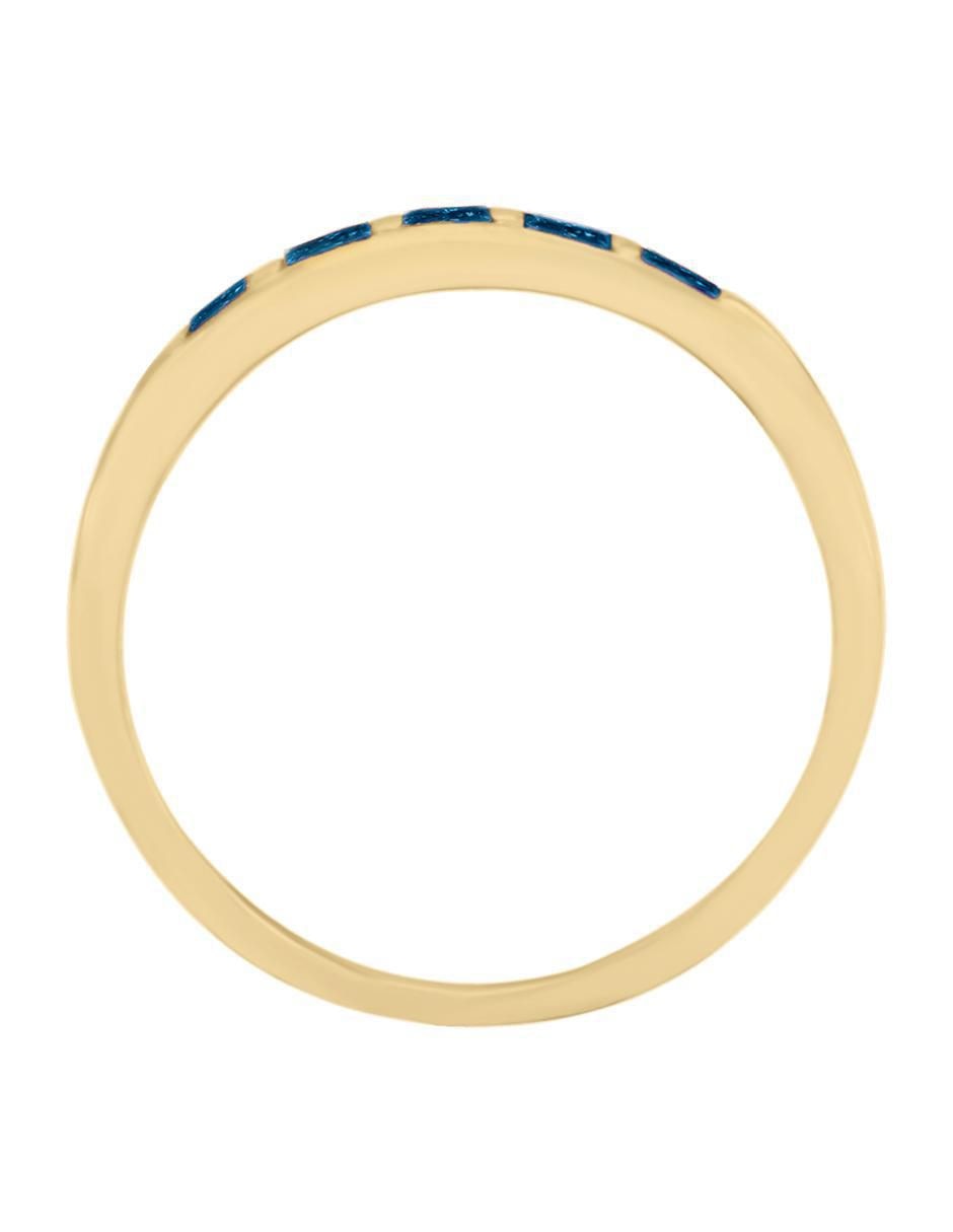 Churumbela de oro amarillo 14 k Amina zafiro 2