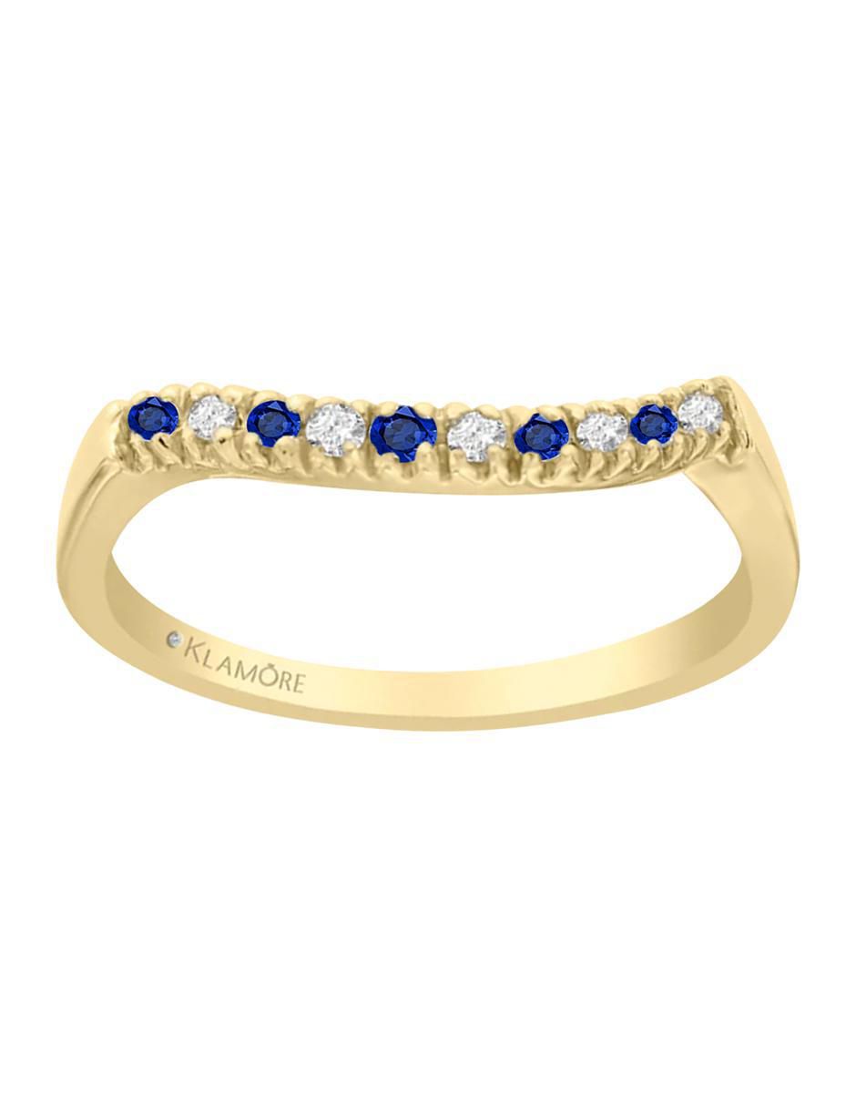 Churumbela de oro amarillo 14 k Coral zafiro y diamante