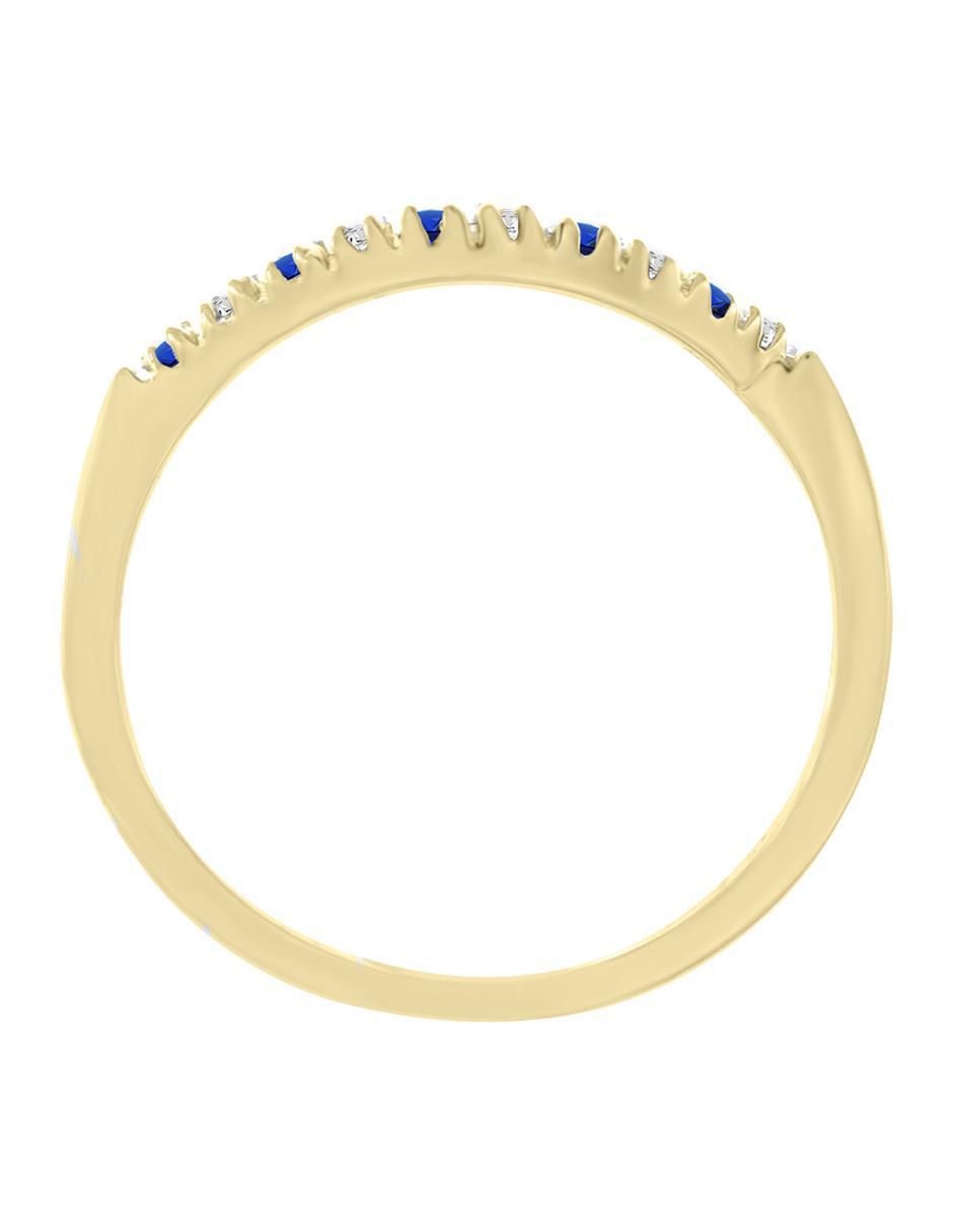 Churumbela de oro amarillo 14 k Coral zafiro y diamante 2