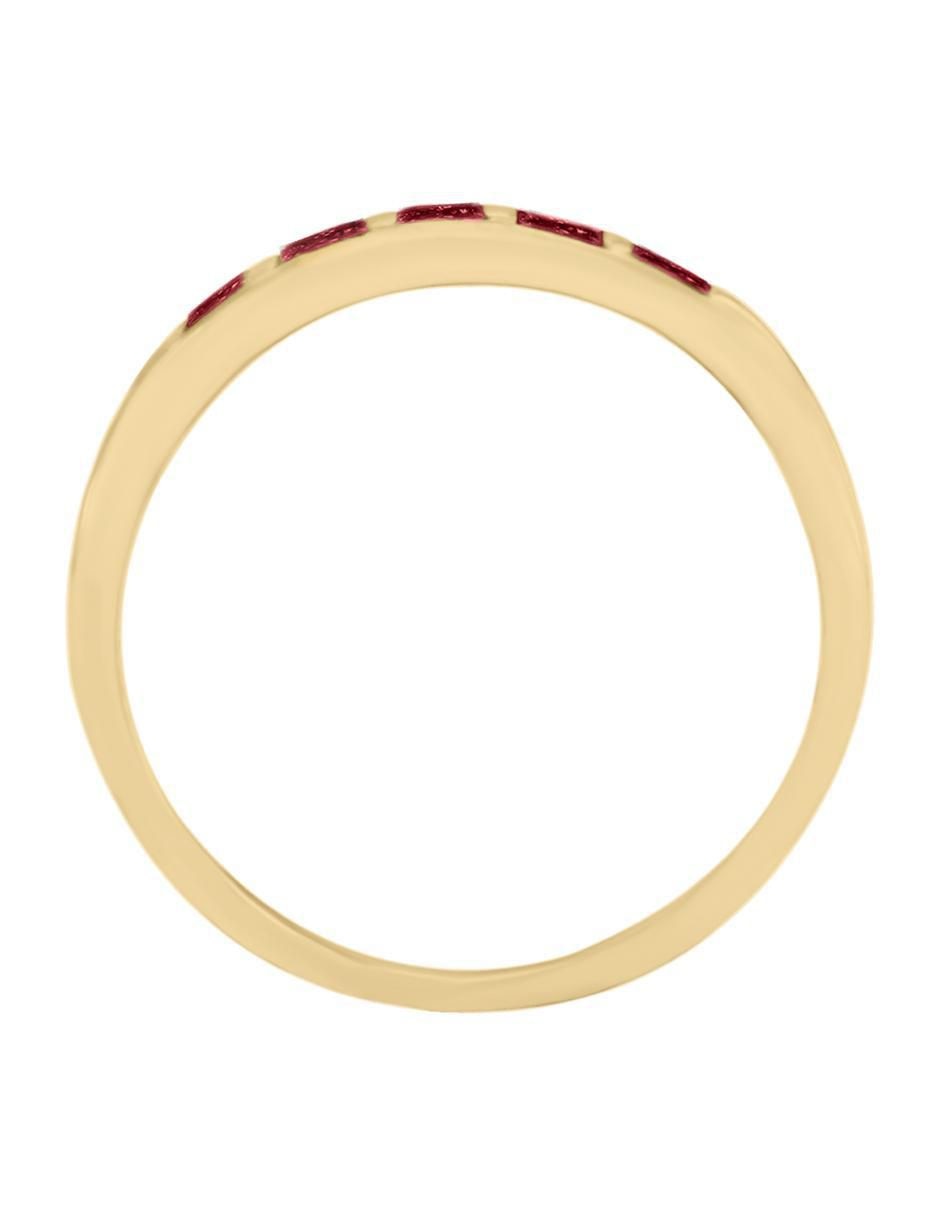 Churumbela de oro amarillo 14 k Amina rubí 2