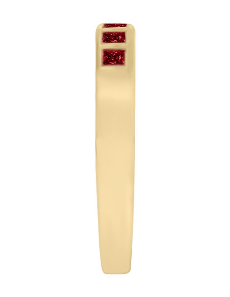 Churumbela de oro amarillo 14 k Amina rubí 4