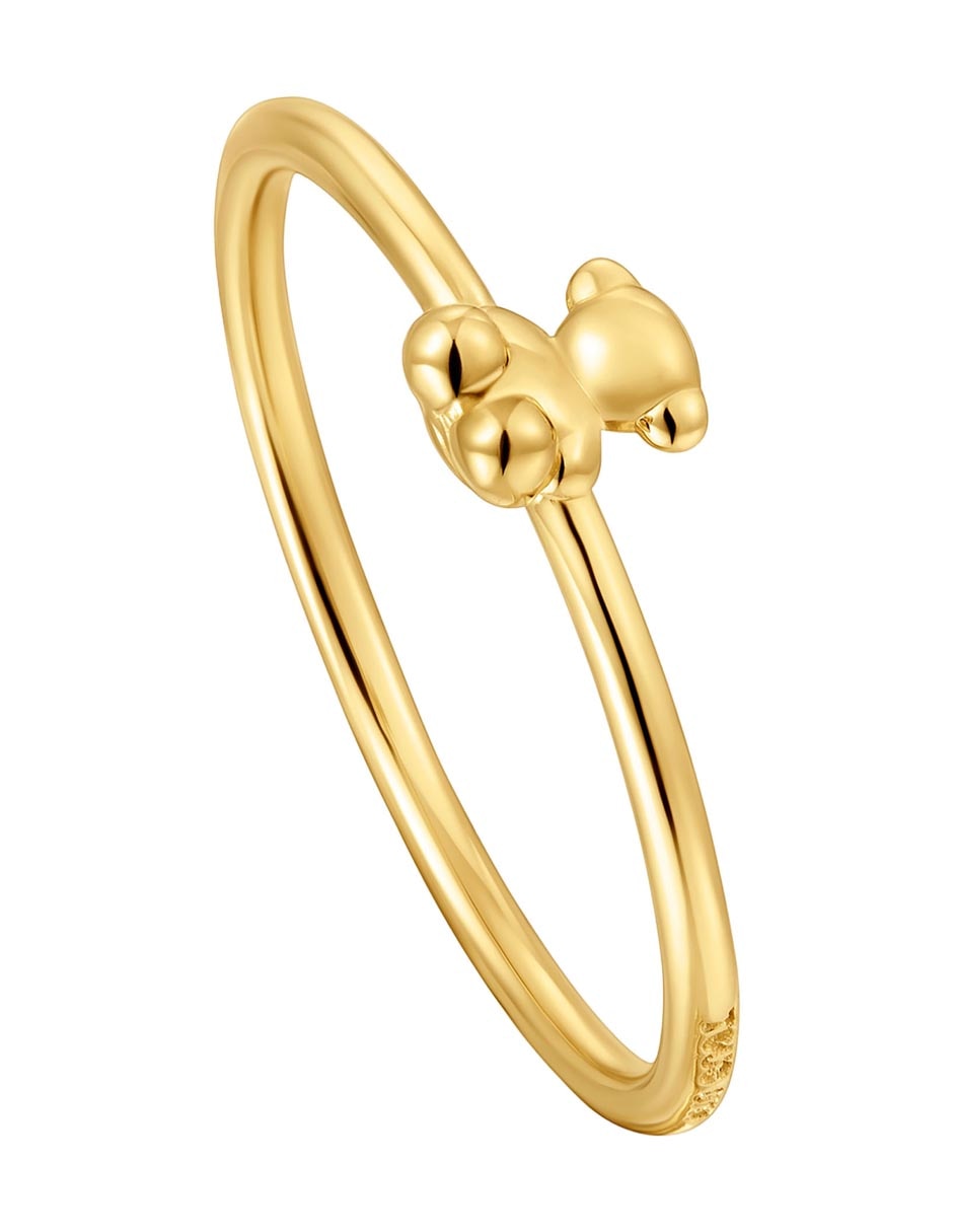 Anillo de oso Bold Bear 18 k de oro brillante 2