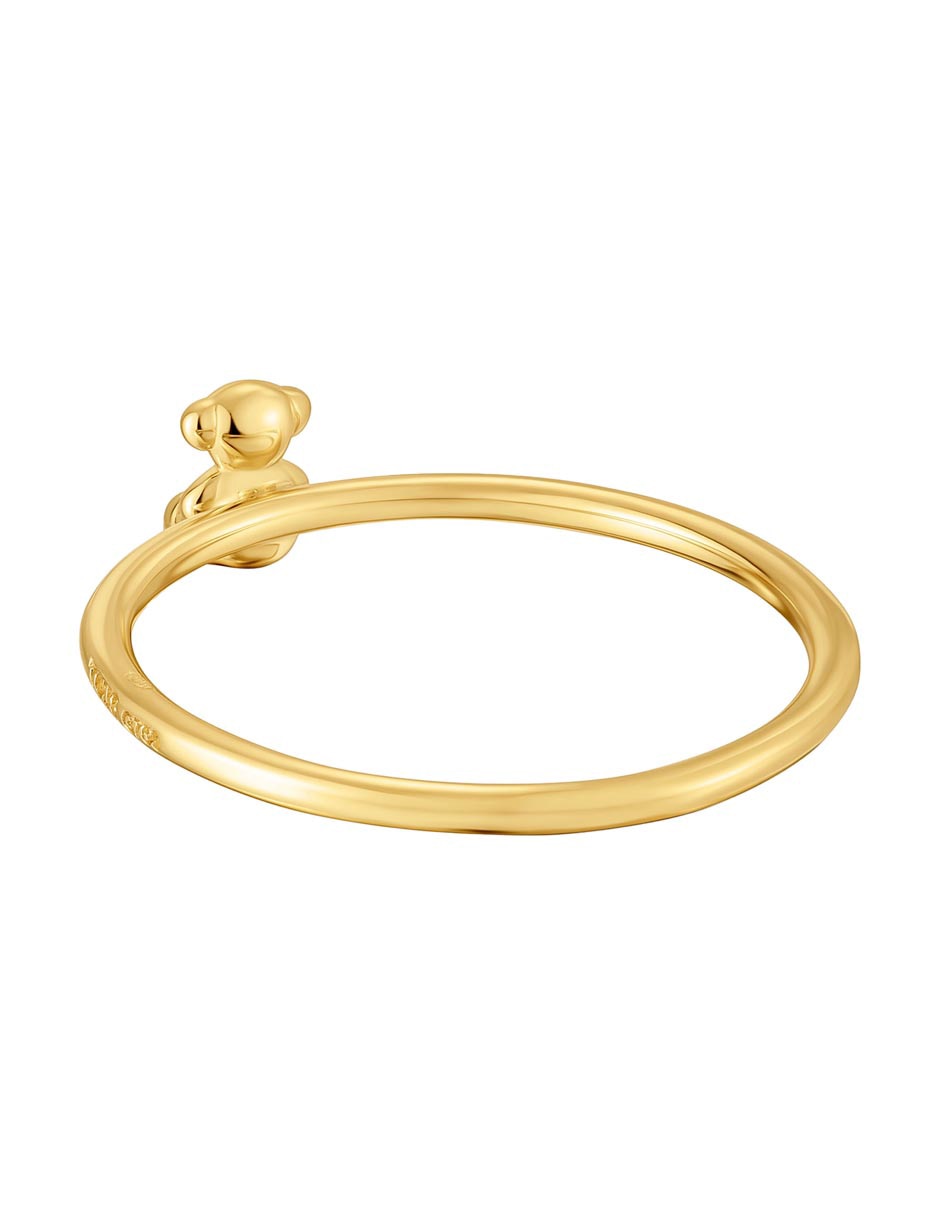 Anillo de oso Bold Bear 18 k de oro brillante 3