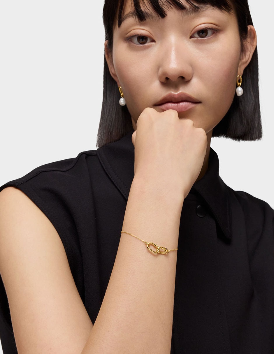 Pulsera de oro amarillo 18 k Hold Oval 4