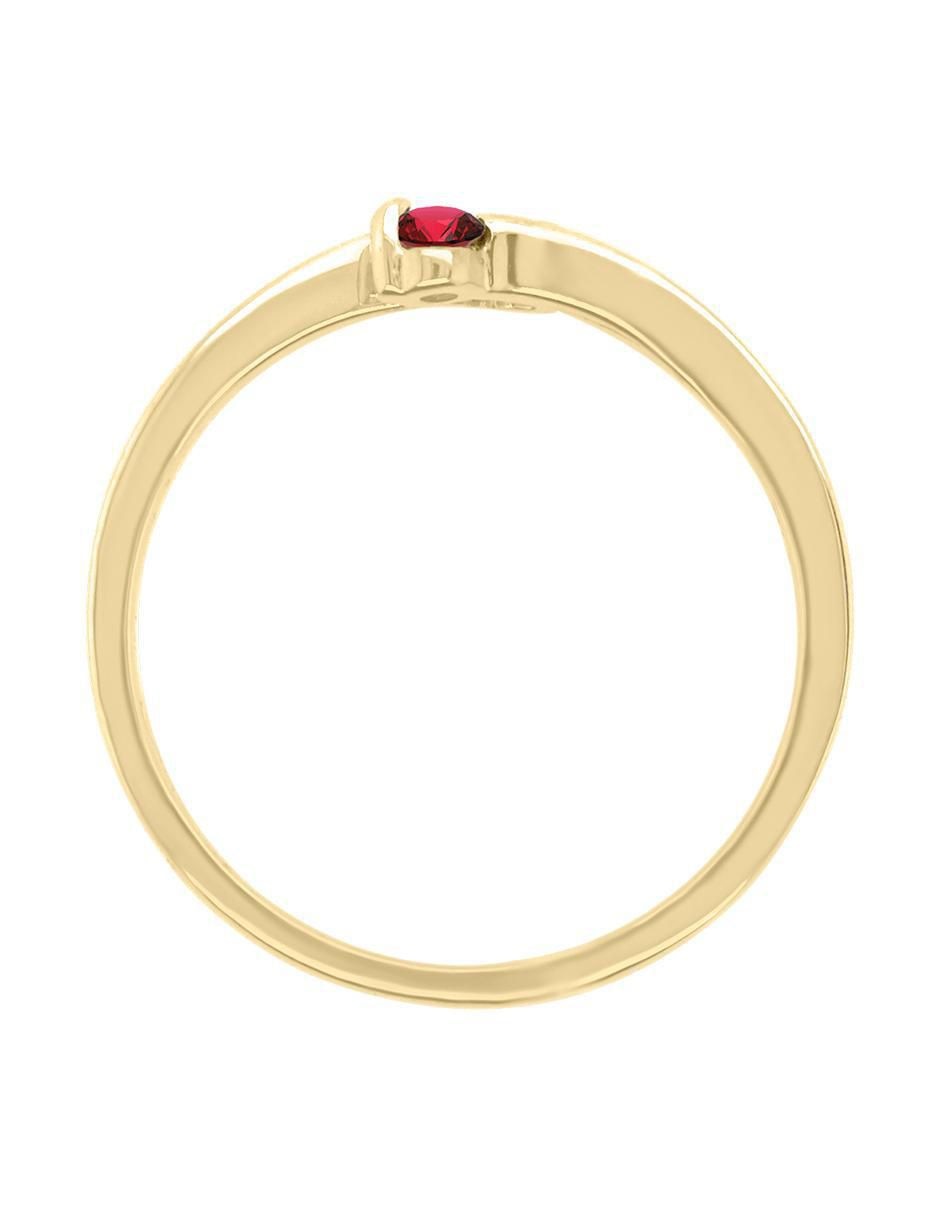 Anillo "de (si aplica)" redondo fascinare vivian sin temática 14 k "de" oro rubí y diamante