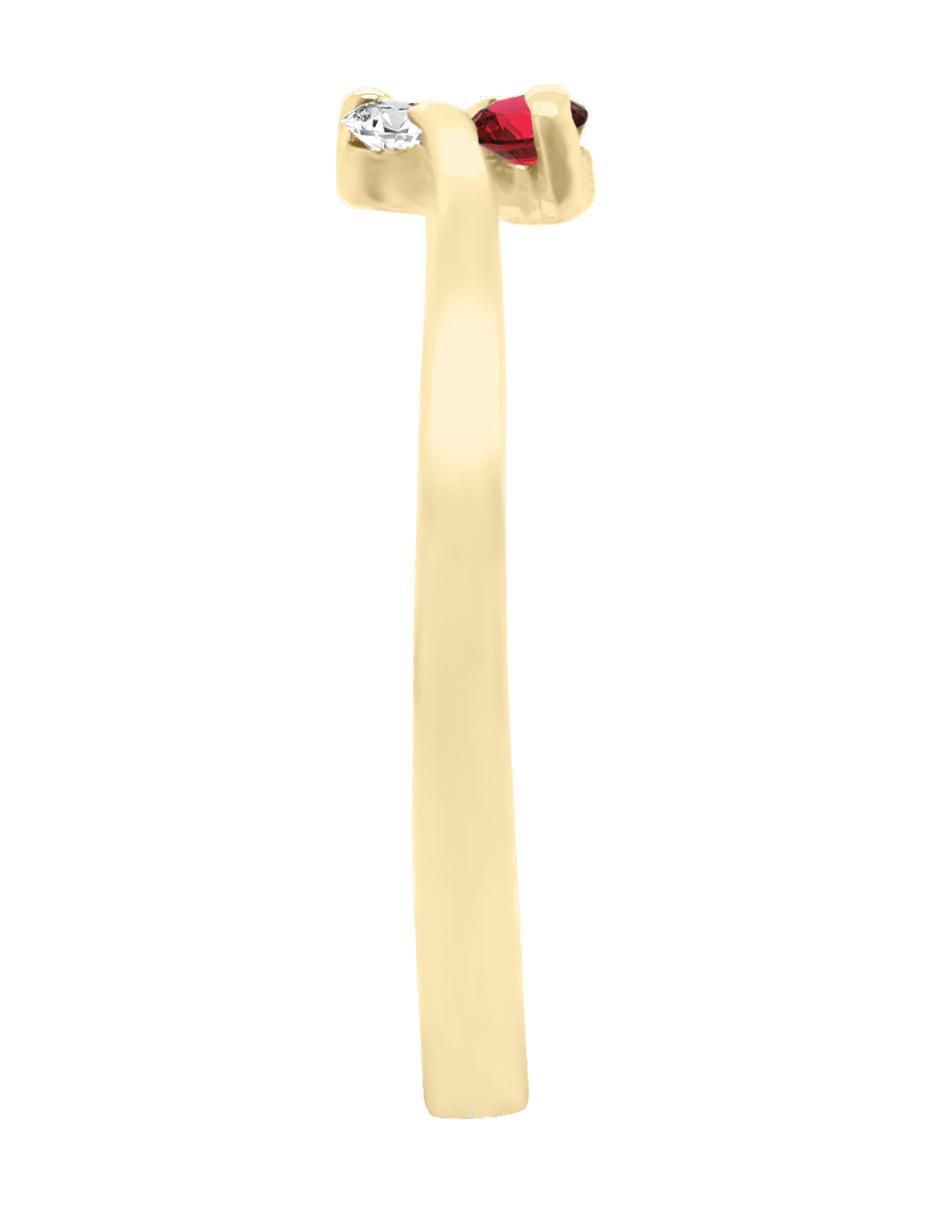Anillo "de (si aplica)" redondo fascinare vivian sin temática 14 k "de" oro rubí y diamante