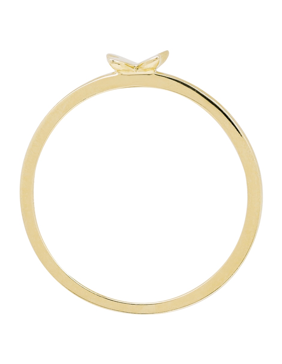 Anillo de mariposa 14 k de oro pulido 2