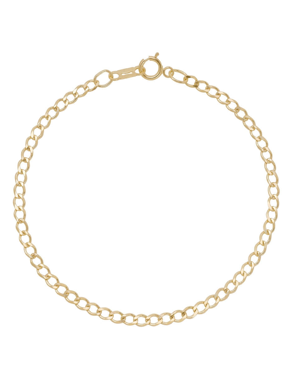 Pulsera de oro 14 K con acabado brillante