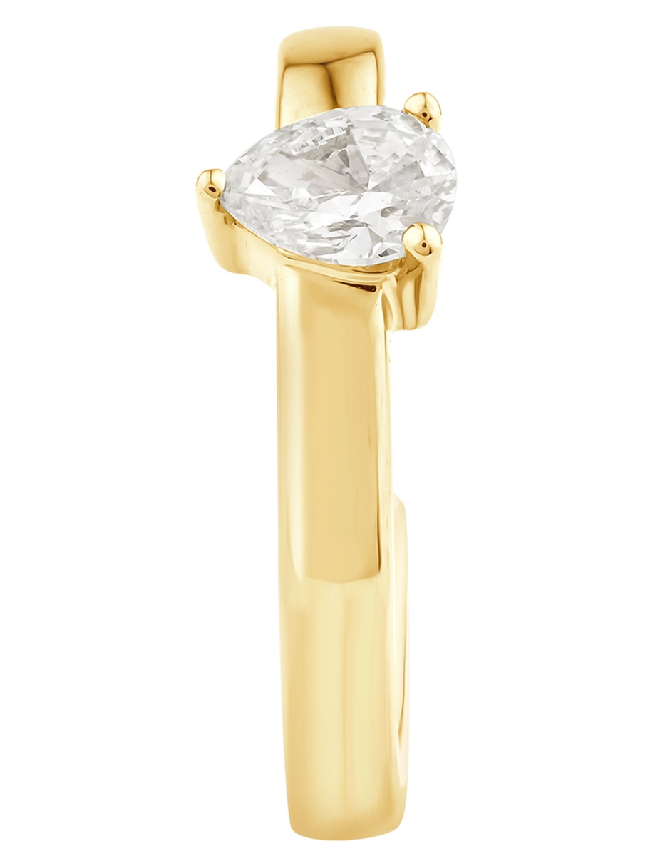 Aretes de gota 10 Ptosfashion de oro con acabado brillante zafiro