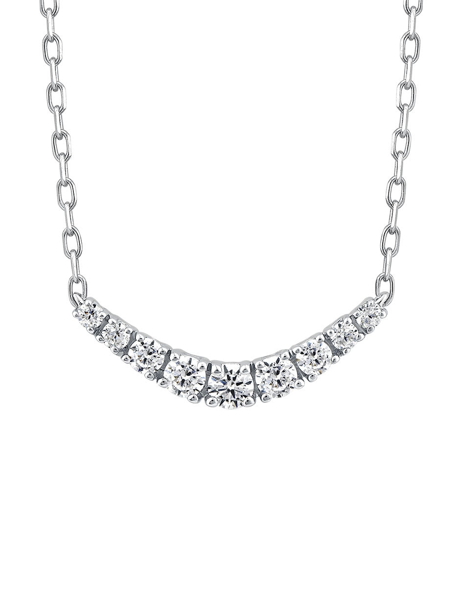 Collar de oro blanco 14 K