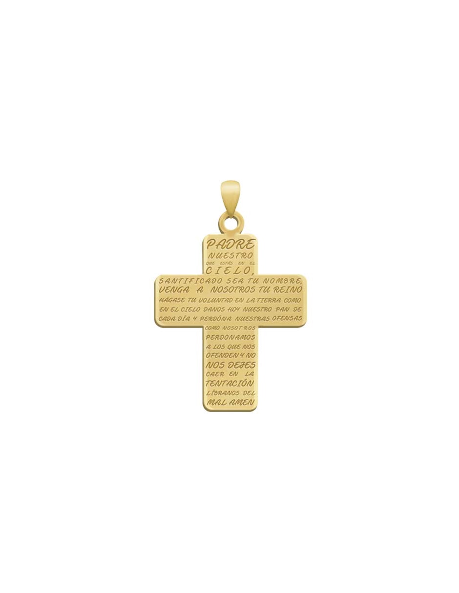 Dije de cruz nuestro padre de oro amarillo 14 K Dije de cruz nuestro padre de oro amarillo 14 K