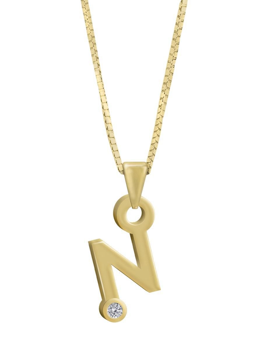 Colgante Y Dije de letras gardenia de oro amarillo 14 K Colgante Y Dije de letras gardenia de oro amarillo 14 K