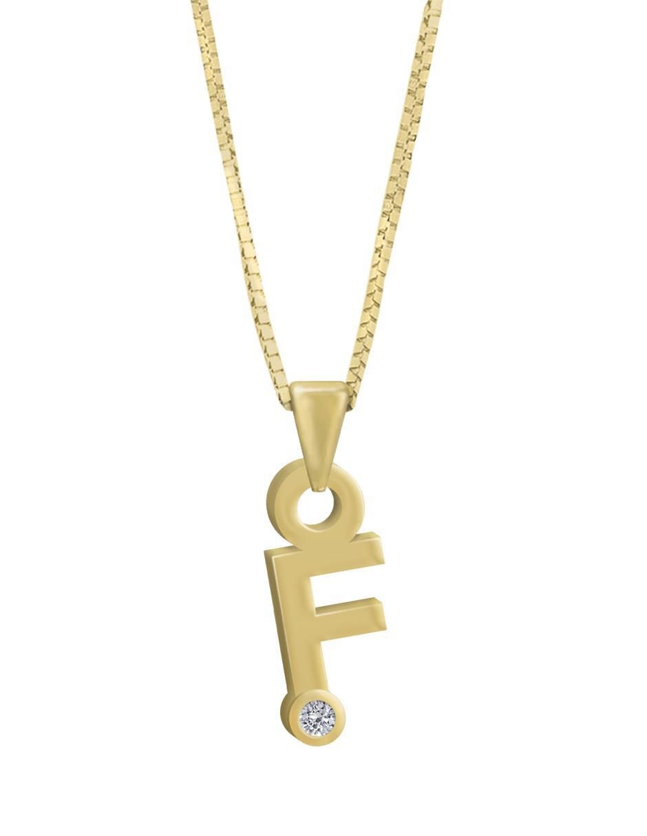Colgante Y Dije de letras gardenia de oro amarillo 14 K Colgante Y Dije de letras gardenia de oro amarillo 14 K