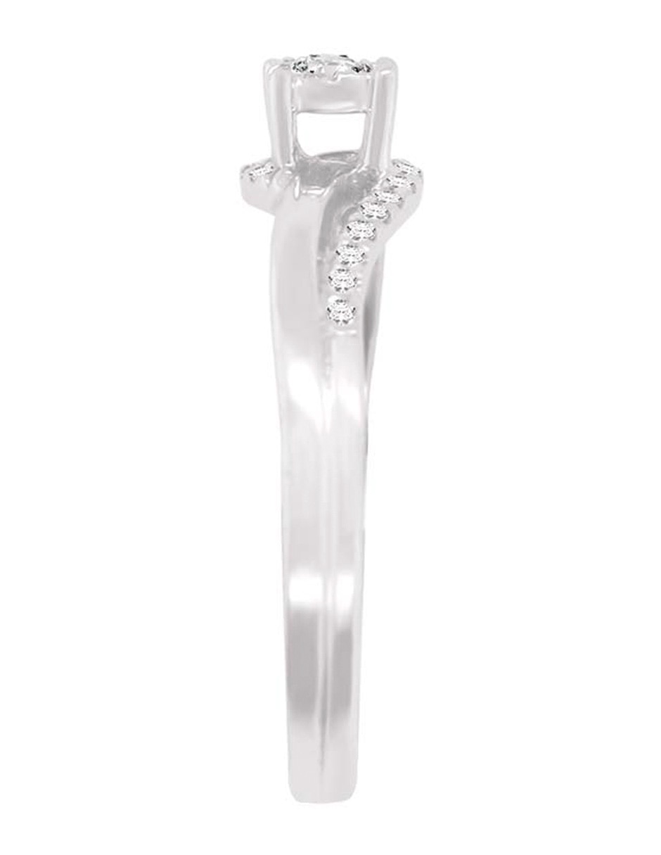 Solitario de oro blanco 14 k Mabel diamante 2
