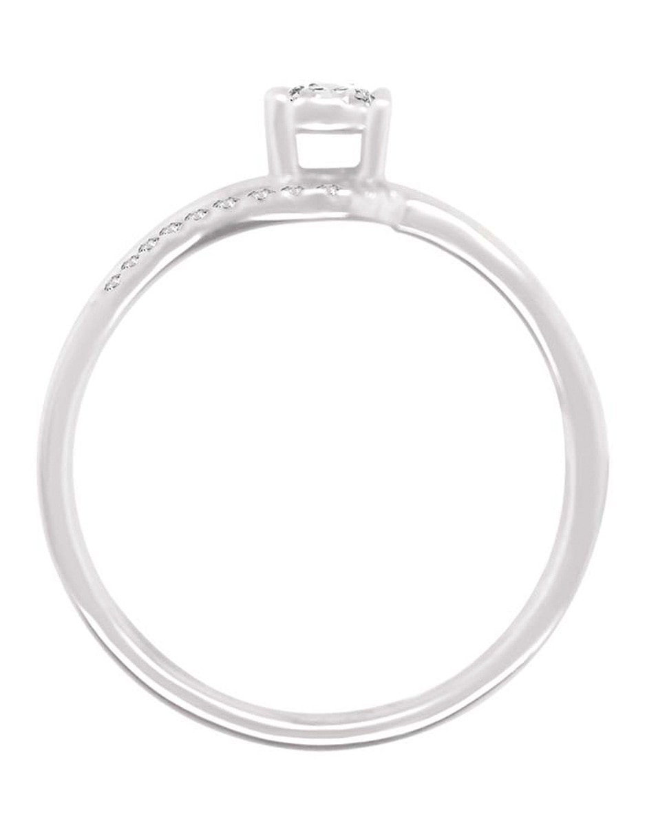 Solitario de oro blanco 14 k Mabel diamante 3